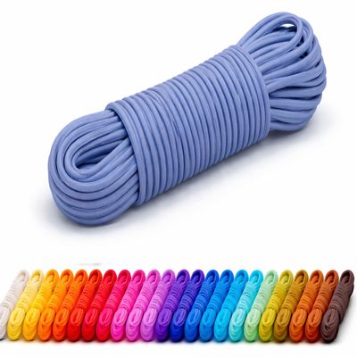 KBBB Elastic Cord 1 mm / 2 mm / 2.5 mm / 3 mm / 4 mm / 5 mm, Round Elastic Cord, 5 m / 4 m / 3 m / 2 m, 32 Colors