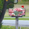 Pink Flamingo and Green Palm Leaf Magnetic Mailbox Cover, 21 x 18 in view 2