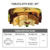 HAHAFU African Woman Round Tablecloth, 152 cm, Waterproof Wipe-Clean Polyester view 2