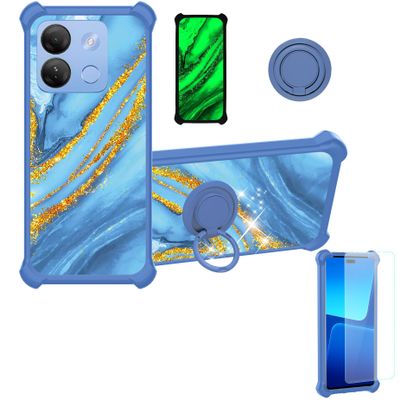 Aroepurt Case for Infinix SMART 7 HD with 9H HD Screen Protector, PC + Silicone, JSL-LDL
