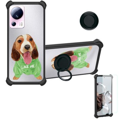 Aroepurt Case for Xiaomi Mi 13 Lite 5G with 9H HD Tempered Glass Screen Protector