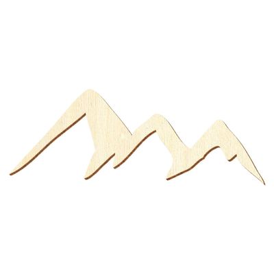 Wooden Mountain Silhouette 1 – Decorative Crafting, 5–50 cm