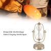 Hourglass, Handcrafted Hourglass, Timer Ornament, Vintage Metal and Glass, Beautiful for Living Room (Small, 15-Minute Rotating) view 3