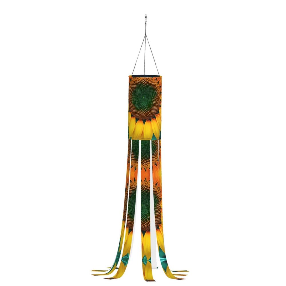 Rainbow Sunflower Windsocks: Vibrant Decor for Halloween, Christmas and More