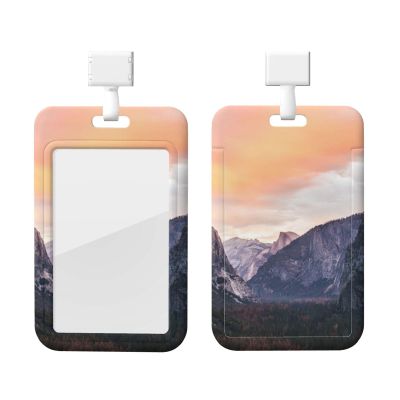 Slide ID Badge Holder with Clear Window, Yosemite National Park Design