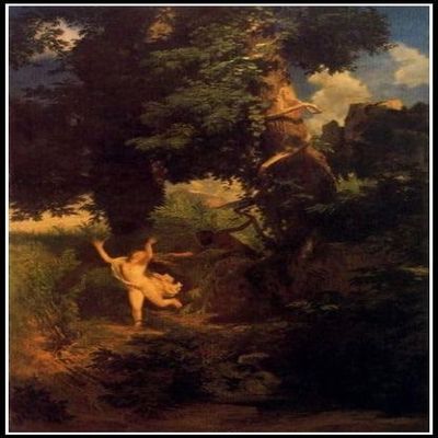 Syrinx Fleeing from Pan by Arnold Böcklin, 5D Diamond Painting Kit
