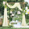 XHDZSW Beige Chiffon Wedding Drape, 75 x 300 cm view 2