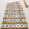 Ambiance Sticker Adriana Stair and Tile Stickers, Cement Tile Design, 2 Strips, 28 x 98 cm view 1