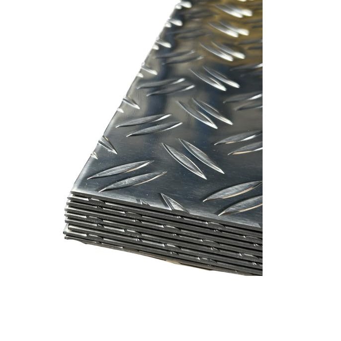 Aluminum Tread Plate Strip, 2.5/4 mm, AlMg3 (40 x 500 mm)