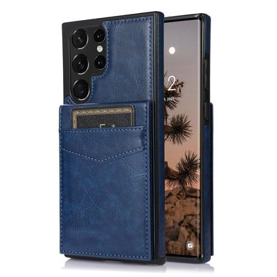 CQSJX Dnne Flip Wallet Case for Samsung Galaxy S23 Series, Blue, S23 Plus 6.6"