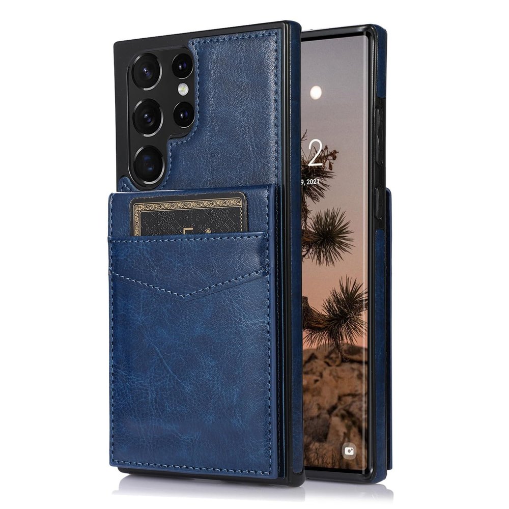 CQSJX Dnne Flip Wallet Case for Samsung Galaxy S23 Series, Blue, S23 Plus 6.6"