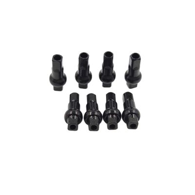 NORAZE 18 mm High-Strength Aluminum Alloy Nipples for 14G Spokes, Black, 100 Pieces