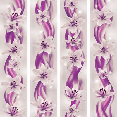 murando – Abstract Floral Nonwoven Photo Wallpaper for Bedroom and Living Room