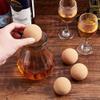 BENECREAT 4-Piece 50 mm Wooden Wine Cork Ball Stoppers view 3