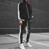 Men's Gold-Colored Velvet Tracksuit Set with Long Sleeves view 2