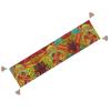 African Patchwork Print Table Runner with Tassels view 2