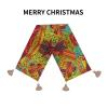 African Patchwork Print Table Runner with Tassels view 3