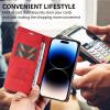New 2025 PU Leather Wallet Case for Xiaomi 12T/12T Pro, Red view 4