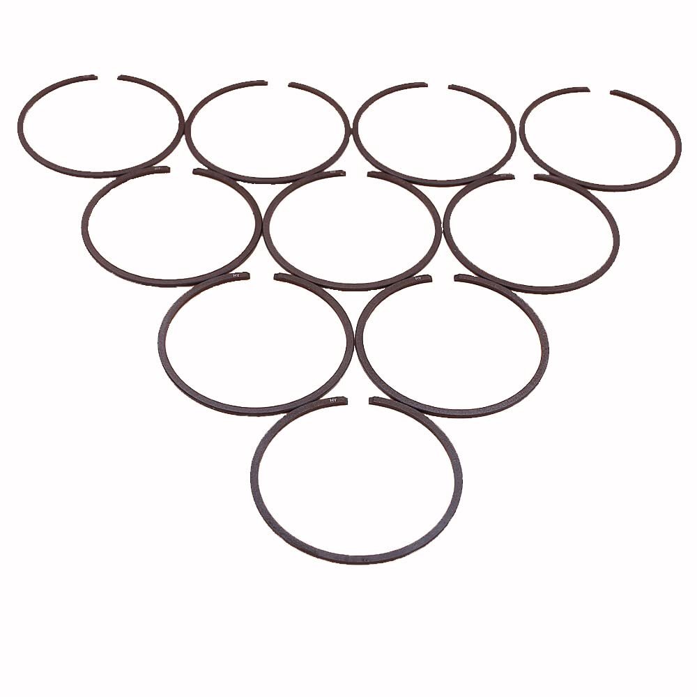 easyhaha 10-Piece Piston Rings for Trimmers, Brush Cutters, and Chainsaws, 1.5 mm, 30.5–38 mm (38 mm × 1.5 mm)