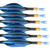 surwolf Pure Carbon Arrows for Target Archery, Spine 700/800/900/1000, 4.2 mm ID, 0.001" Straightness, 12-Pack Blue view 2