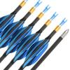 surwolf Pure Carbon Arrows for Target Archery, Spine 700/800/900/1000, 4.2 mm ID, 0.001" Straightness, 12-Pack Blue view 3
