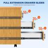 10 Pairs of Soft-Close Drawer Slides, 50.8 cm, Heavy-Duty, Side-Mount, Ball-Bearing, Full-Extension, Black view 3