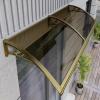 Brown Polycarbonate Lean-To Door Awning, 80 x 290 cm view 1