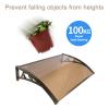 Brown Polycarbonate Lean-To Door Awning, 80 x 290 cm view 2