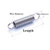 Tension Spring, 1-Piece, 2 mm Wire, 17 mm OD, 120 mm Length, 304 Stainless Steel, Dual Hook view 2