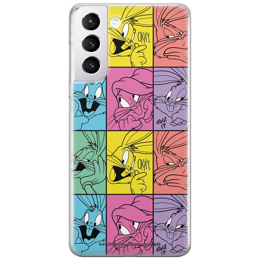 ERT GROUP Samsung S21 TPU Case, Officially Licensed Looney Tunes Bugs 026 Design