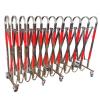 Industrial Expandable Metal Barricade, Portable Retractable Fence and Folding Scissor Gate for Construction, Streets, Garages, and Outdoor Use (Silver + Red) view 1