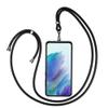 EuoDuo Case with Lanyard for Motorola Moto E22 / Moto E22i, Black Silicone, Smiley Face view 2