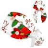 HOHODIY Christmas Cap with Buttons, Adjustable Surgical Bouffant Cap with Bow, Hair Scrunchie for Women, Multicolor 04, M/L view 1