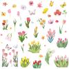 CRASPIRE 8-Style Tulip and Butterfly Wall Stickers, Waterproof Self-Adhesive PVC Vinyl Decals view 1