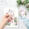 CRASPIRE 8-Style Tulip and Butterfly Wall Stickers, Waterproof Self-Adhesive PVC Vinyl Decals view 3