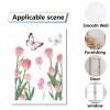 CRASPIRE 8-Style Tulip and Butterfly Wall Stickers, Waterproof Self-Adhesive PVC Vinyl Decals view 4