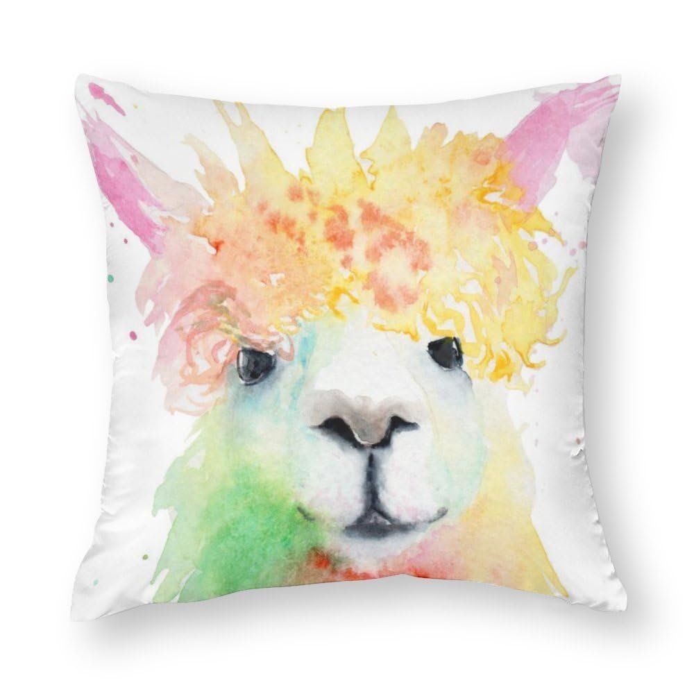 NIBABA Alpaca Decorative Pillow Cover, 30 x 30 cm