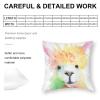 NIBABA Alpaca Decorative Pillow Cover, 30 x 30 cm view 2