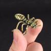 HIRAIDAI Antique Ant Statue, Solid Pure Copper, Bright Gold, 3.4 x 3.6 cm view 4