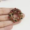 YAHOYA Christmas Garland Bell Bow Rhinestone Brooch view 4
