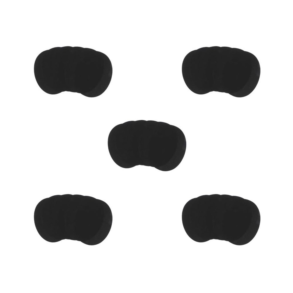 5 Sets of 6 Black Suede Oval Iron-On Elbow Patches