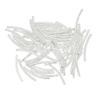 3 Sets of 50 Engraved Curved Tube Beads, 25 x 2 mm, Silver-White view 3
