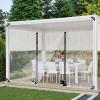 Clear PVC Vinyl Tarp Side Panels with Zipper, 100% UV Protection, 2.8 x 2.8 m view 1