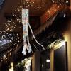 Halloween Witch Windsock with Hand-Drawn Teapots and Cups, Illuminated Holiday Outdoor Decoration view 4