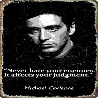APFoo Michael Corleone Metal Tin Sign, Decorative Plaque, 30.5 x 20.3 cm