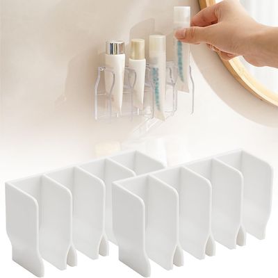 2-Pack Wall-Mounted Skincare Organizer Shelves, White