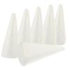 EXCEART 3 Sets of Simple Foam Cones for Crafts, White Cone-Shaped Crafting Material, 6 Pieces per Set view 1