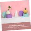 EXCEART 3 Sets of Simple Foam Cones for Crafts, White Cone-Shaped Crafting Material, 6 Pieces per Set view 2
