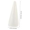 EXCEART 3 Sets of Simple Foam Cones for Crafts, White Cone-Shaped Crafting Material, 6 Pieces per Set view 3