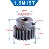 Stepped Spur Gear, Module 1.5, 15 Teeth, 6.35 mm Bore view 3